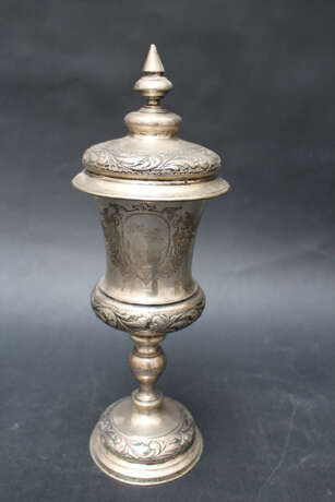 silver Goblet with lid, 19.century - Foto 1