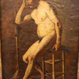 Orientalist 19.century, oil canvas, reverse male nude, - photo 2