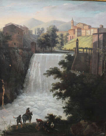 Italian Artist around 1800, waterfall, oil canvas, framed - photo 2