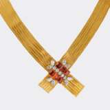 Juwelier Wilm. Exzeptionelles Vintage Goldcollier mit Citrinen und Brillanten. - Foto 1