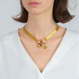 Juwelier Wilm. Exzeptionelles Vintage Goldcollier mit Citrinen und Brillanten. - Foto 4