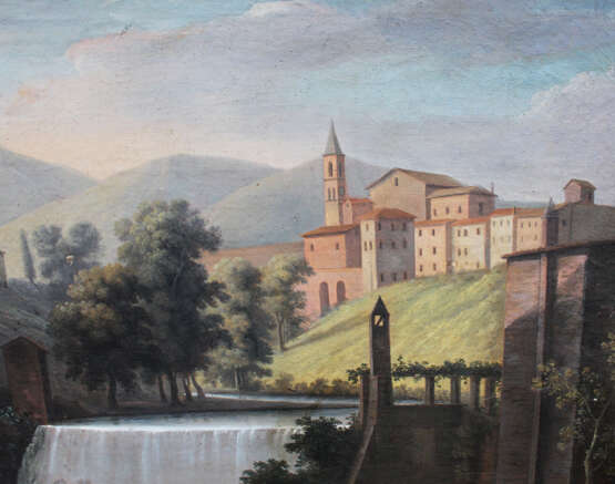 Italian Artist around 1800, waterfall, oil canvas, framed - Foto 3