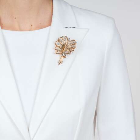 Vintage Diamant Brosche 'Blütenstrauch'. - photo 2