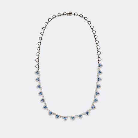 Collier 'Herz an Herz' mit Saphir Diamant-Besatz. - фото 2 Collier 'Herz an Herz' mit Saphir Diamant-Besatz. - фото 2