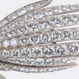 Juwelier Wilm. Exzellente Vintage Smaragd Diamant Blüten-Brosche. - photo 2