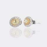 Paar Fancy Diamant Ohrstecker in Ovalform. - photo 2