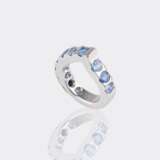 Tamara Comolli. Signature Memoire Drop Ring Blue Sapphires. - photo 1