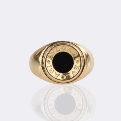 Bulgari. Onyx Ring 'Bulgari Bulgari'. - photo 1