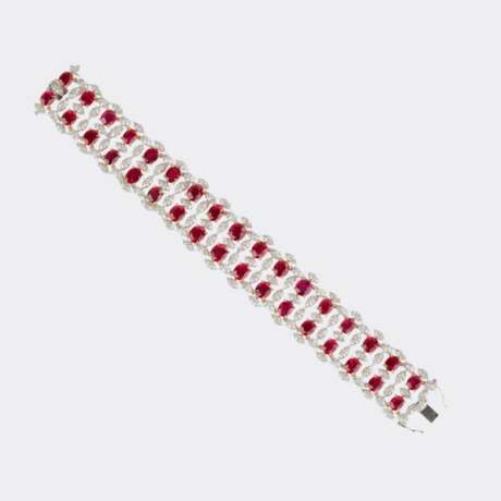 Hochkarätiges Rubin Brillant Armband. - Foto 2 Hochkarätiges Rubin Brillant Armband. - Foto 2