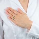 Citrin Ring mit Brillant Besatz. - photo 1