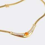 Goldcollier mit Citrin und Brillanten. - photo 3