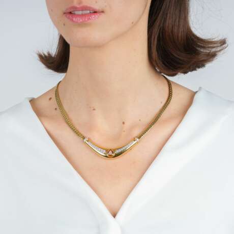 Goldcollier mit Citrin und Brillanten. - photo 4
