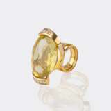 Skulpturaler Citrin Brillant Cocktailring. - Foto 3