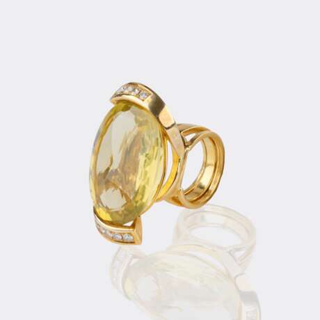 Skulpturaler Citrin Brillant Cocktailring. - Foto 3 Skulpturaler Citrin Brillant Cocktailring. - Foto 3