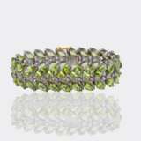 Hochkarätiges Peridot Armband mit Brillant-Besatz. - Foto 1