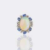 Opal Ring mit Saphir Diamant Besatz. - фото 2