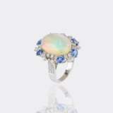 Opal Ring mit Saphir Diamant Besatz. - фото 3