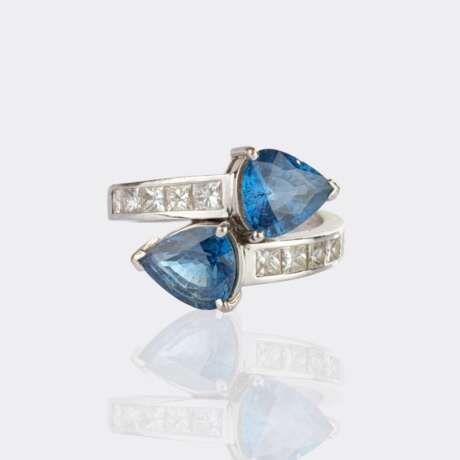 Saphir Diamant Ring 'Moi-et-Toi'. - photo 1