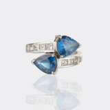 Saphir Diamant Ring 'Moi-et-Toi'. - photo 1