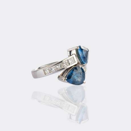 Saphir Diamant Ring 'Moi-et-Toi'. - photo 2