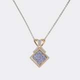 Tansanit Brillant Anhänger an Kette. - Foto 2