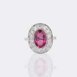 Pink Turmalin Ring mit Brillanten. - фото 1