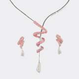 Modernes zweiteiliges Serpent-Schmuckset mit Pink-Saphiren und Brillanten. - фото 1