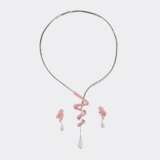 Modernes zweiteiliges Serpent-Schmuckset mit Pink-Saphiren und Brillanten. - фото 5
