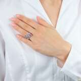 Floraler Ring mit Farbedelsteinen. - photo 4