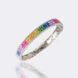 Rainbow Armreif mit farbigen Saphiren, Rubinen und Brillanten. - Foto 1