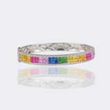 Rainbow Armreif mit farbigen Saphiren, Rubinen und Brillanten. - Foto 3