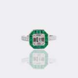 Feiner Diamant Ring mit Smaragd. - photo 1