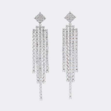 Paar langer Brillant Ohrhänger. - photo 1