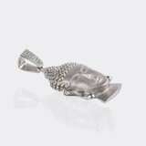 Diamantbesetzter Buddha-Kopf als Anhänger. - Foto 2