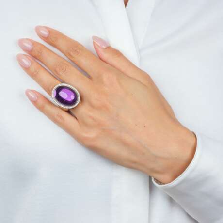 Kirsten Ehhalt. Amethyst Cocktailring mit Brillanten. - фото 4