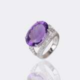 Amethyst Cocktailring mit Brillant-Besatz. - photo 3