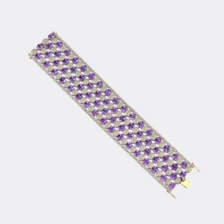 Exzeptionelles Amethyst Armband mit Brillant-Besatz. - фото 2