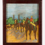 Artist 20.Century, horse riders, pastel on paper, framed, signed - Foto 1