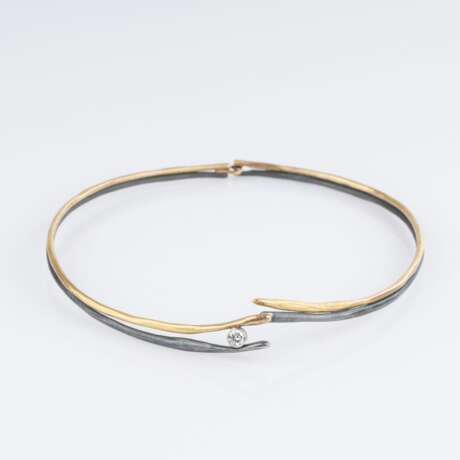 Hadfried Rinke Goldschmied, Worpswede. Halsreif mit Brillant. - photo 1