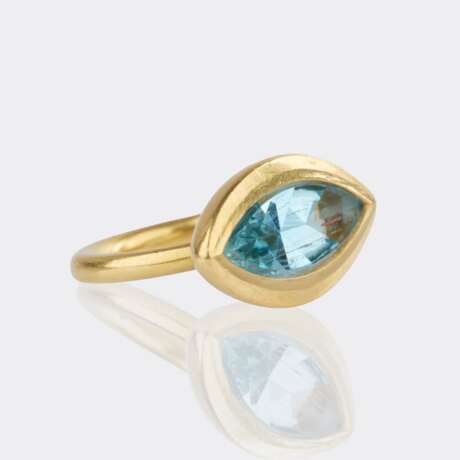 Hadfried Rinke Goldschmied, Worpswede. Aquamarin Ring. - photo 2