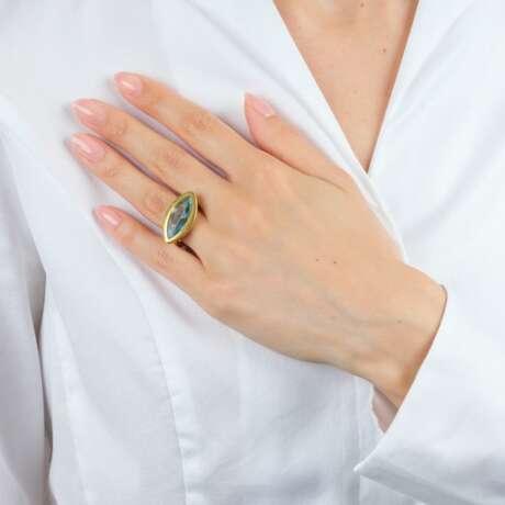 Hadfried Rinke Goldschmied, Worpswede. Aquamarin Ring. - photo 3