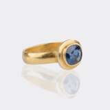 Hadfried Rinke Goldschmied, Worpswede. Saphir Ring. - photo 2