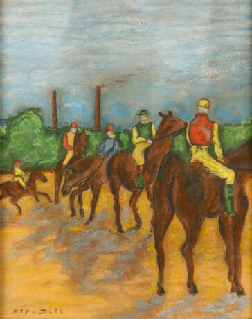 Artist 20.Century, horse riders, pastel on paper, framed, signed - photo 2