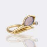 Hadfried Rinke Goldschmied, Worpswede. Opal Brillant Ring. - photo 2