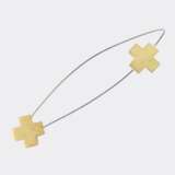 Hadfried Rinke Goldschmied, Worpswede. Lange Stabbrosche mit Gold Kreuzen. - photo 1
