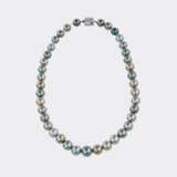 Tahitiperlen Schmuckset mit Collier und Ohrsteckern. - Foto 2