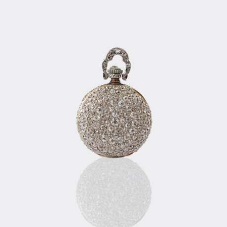 Prunkvolle Jugendstil Anhängeruhr mit Diamanten. - Foto 1