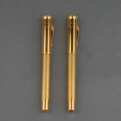 Graf von Faber-Castell gegr. 1761 in Stein bei Nürnberg. Zwei Schreibgeräte 'Classic vergoldet'.