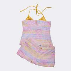 Chanel gegr. 1910 Paris. 24C Tweed-Set.