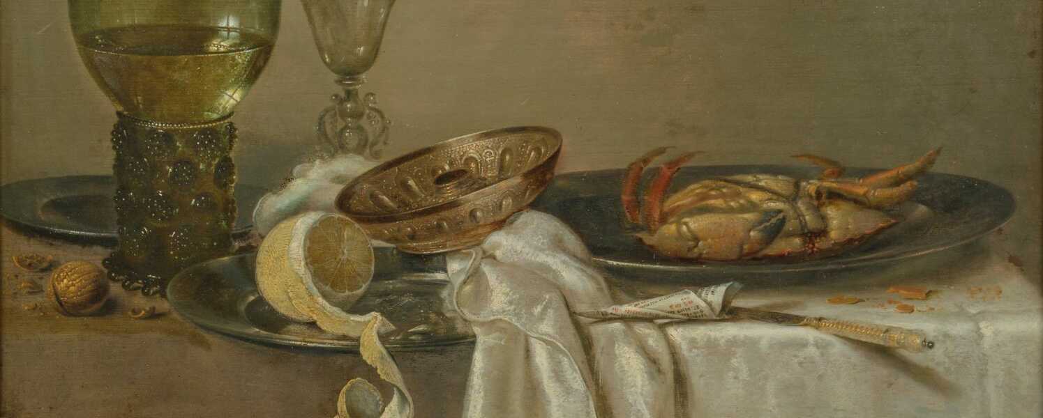 Willem Claesz. Heda (Haarlem 1594 - Haarlem 1680). Stillleben mit Krebs.